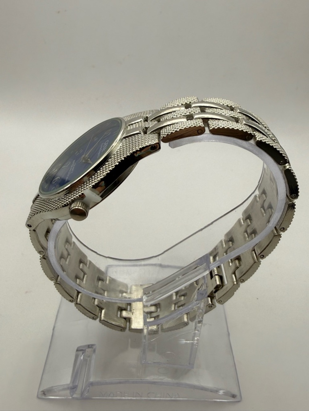 Geneva His & Hers Quartz Movement Watch Set Silver with Blue Dial (New Battery) - Picture 11 of 14